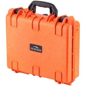 Pure Outdoor by Monoprice Weatherproof Hard Case with Customizable Foam, Shockproof, Lightweight, 8 x 7 x 6 in(orange)