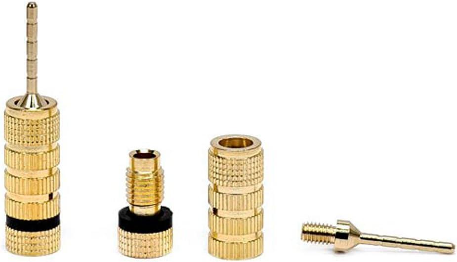 imageMonoprice 9438 Gold Plated Speaker Pin Plugs 5 Pairs Pin Screw Type For Speaker Wire Home Theater Wall Plates And More