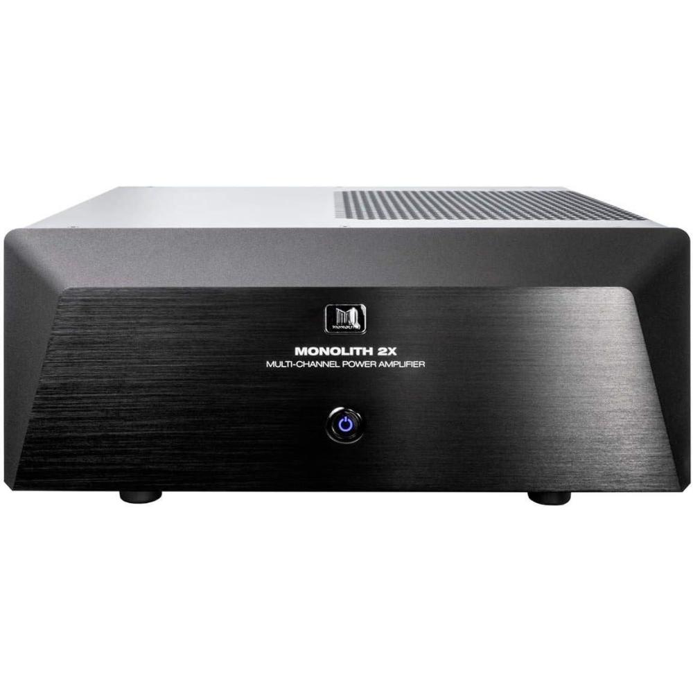imageMonoprice 114566 Monolith MultiChannel Power Amplifier  Black With 7x200 Watt Per Channel XLR Inputs For Home Theater ampamp Studio2 Ch