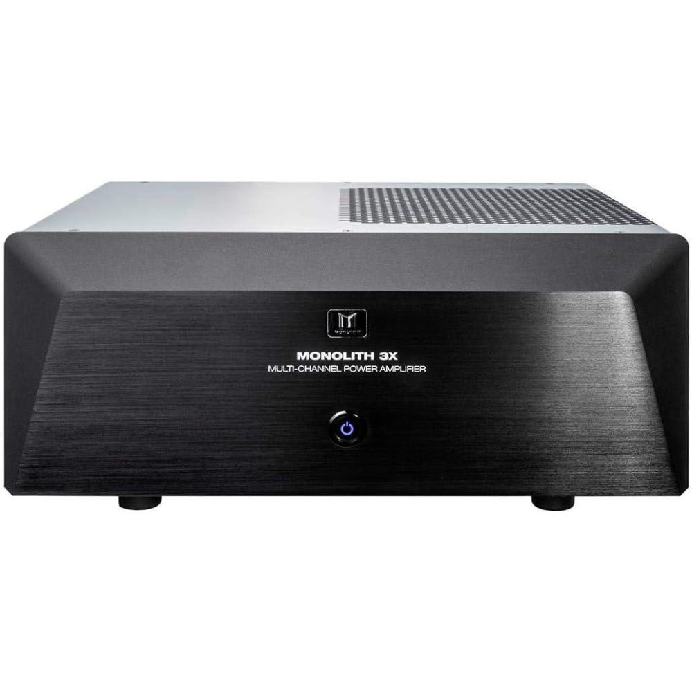 imageMonoprice 114566 Monolith MultiChannel Power Amplifier  Black With 7x200 Watt Per Channel XLR Inputs For Home Theater ampamp Studio3 Ch