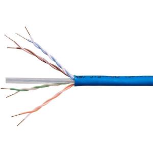 Monoprice Cat6A Ethernet Bulk Cable – Solid, 550Mhz, UTP, CMP, Plenum, Pure Bare Copper Wire, 10G, 23AWG, 1000 Feet , Blue – Entegrade Series