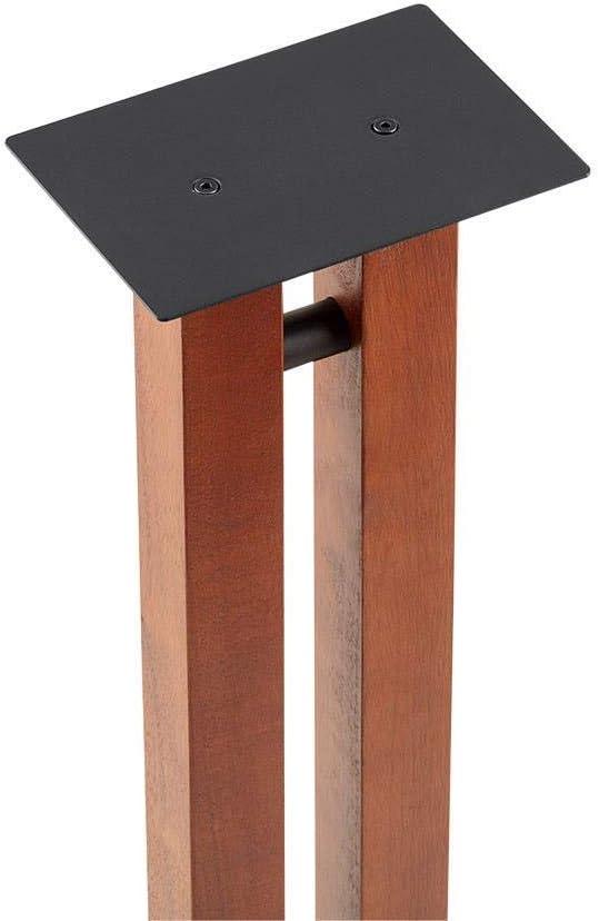 imageMonolith Speaker Stands 50lbs Capacity Adjustable Spikes Sturdy Construction Ideal for Home Theater Speakers 24 Inch Cherry32 Inch