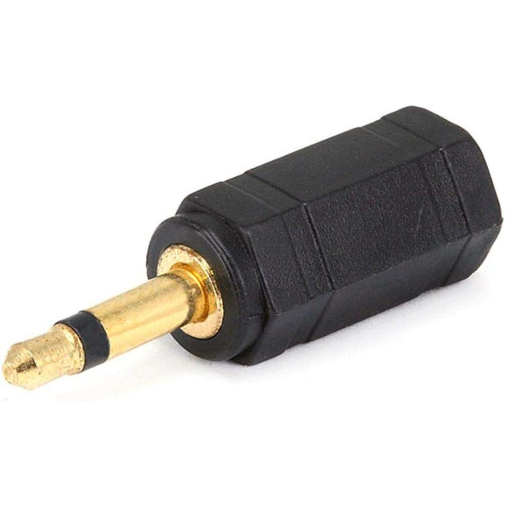 imageMonoprice 35mm TS Mono Plug to 35mm TRS Stereo Jack Adapter Gold Plated BlackAdaptor