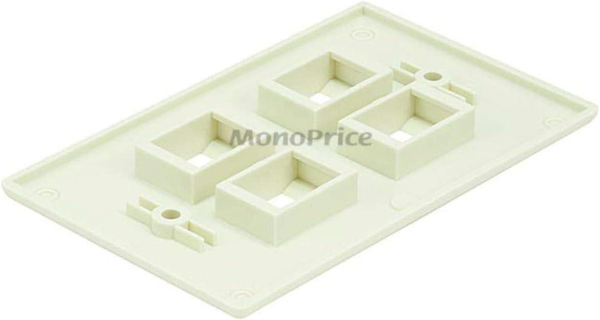 imageMonoprice 2Gang Wall Plate for Keystone 4 Hole WhiteKhaki