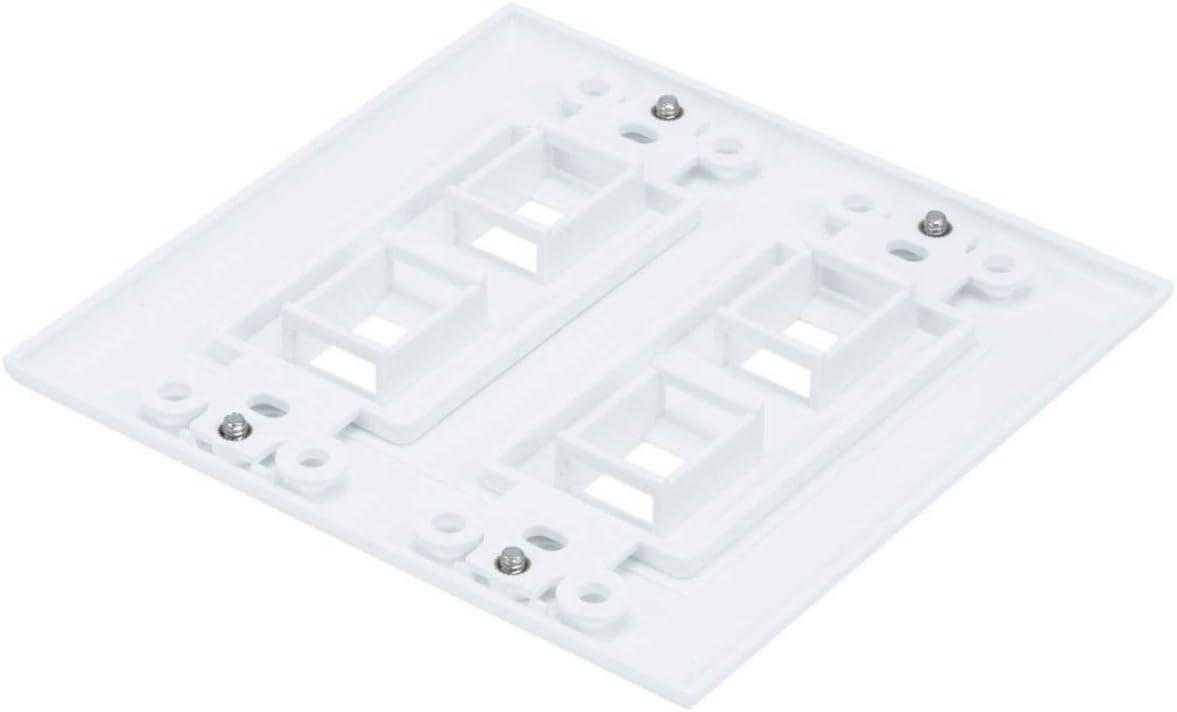 imageMonoprice 2Gang Wall Plate for Keystone 4 Hole WhiteWhite