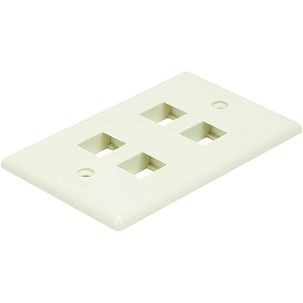 imageMonoprice 2Gang Wall Plate for Keystone 4 Hole WhiteKhaki