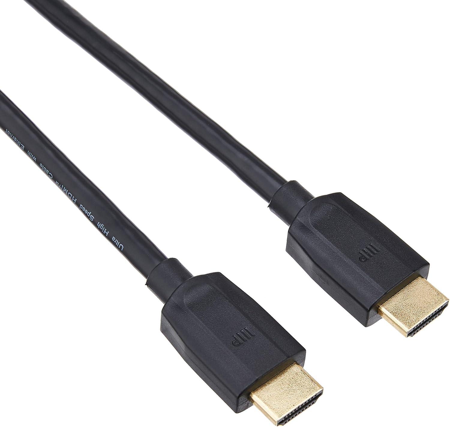 imageMonoprice 139480 Ultra 8K High Speed HDMI Cable 3 Feet Black 3Pack 48Gbps 8K Dynamic HDR eARC UHDTV AMD FreeSync DynamicView