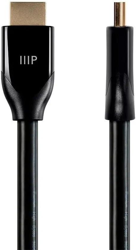 imageMonoprice 4K Certified Premium High Speed HDMI Cable 4K60Hz 18Gbps HDR 25ft BlackBlack