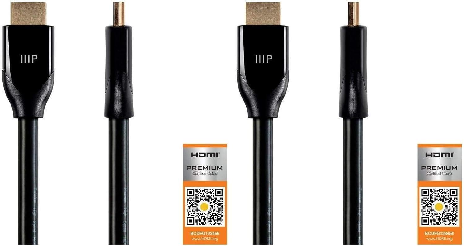imageMonoprice 4K Certified Premium High Speed HDMI Cable 4K60Hz 18Gbps HDR 25ft BlackBlack