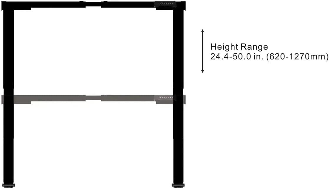 imageMonoprice Electric Dual Motor 3Stage Height Adjustable SitStand Desk Frame V2 220 lbs Weight Load Capacity Ergonomic for Home and Office Black  Workstream Collection