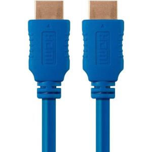 28AWG High Speed HDMI Cable w/Ferrite Cores, Blue (6 feet)(1 Pack)