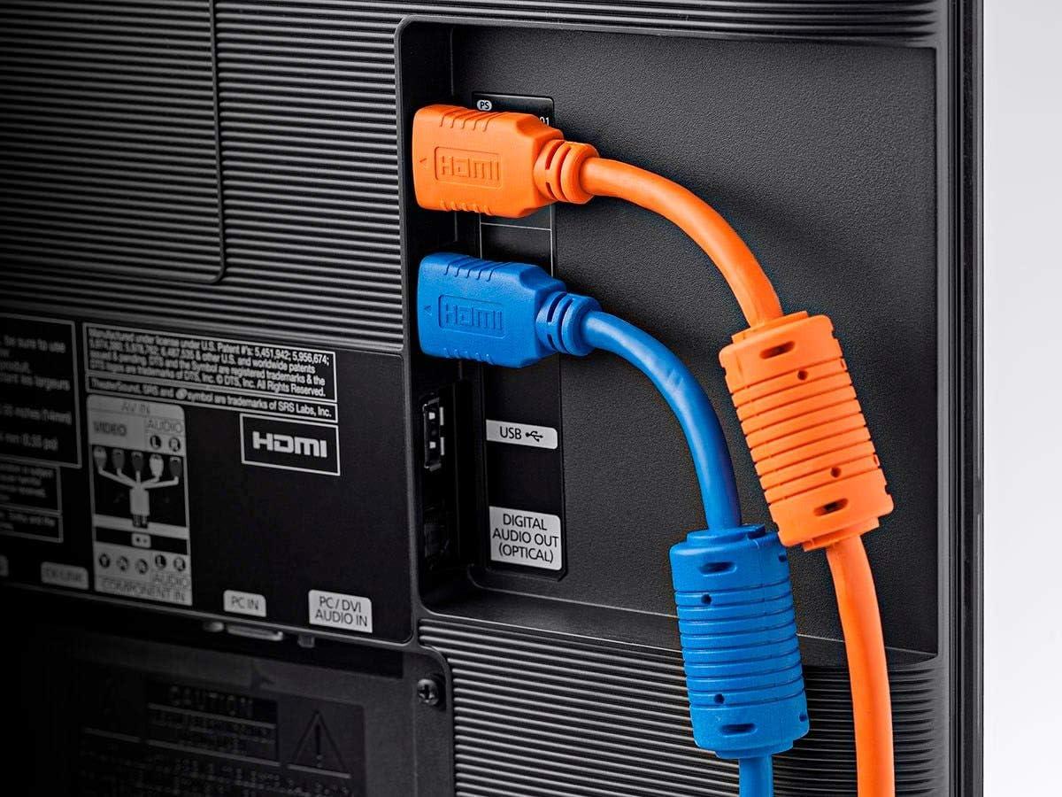 imageMonoprice 12ft 28AWG Standard HDMI Cable wFerrite Cores Black