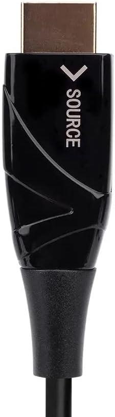 imageMonoprice 4K High Speed Fiber Optic HDMI Cable 4K60Hz 18Gbps HDR Active Optical Cable AOC 49ft Black