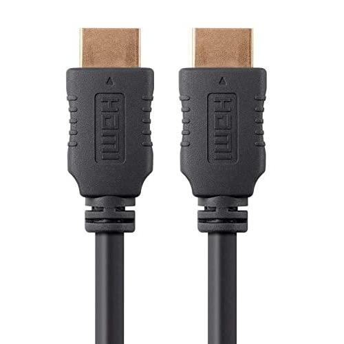 imageMonoprice 4K High Speed HDMI Cable  HDMI 20 4K60Hz HDR HDR10 Dolby Vision 18Gbps YUV 444 28AWG With Ferrite Cores 25 Feet Black 1 PackCable 3 Pack