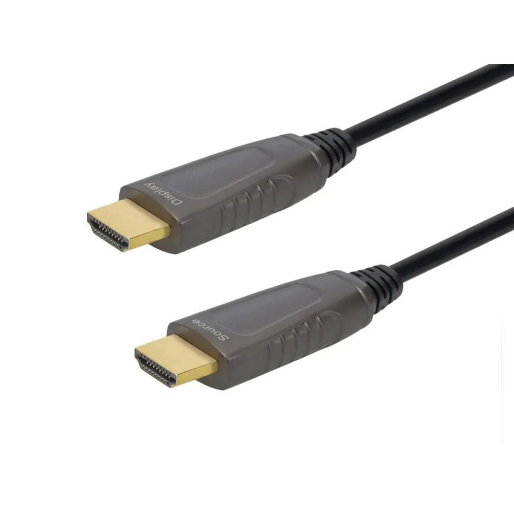 imageMonoprice 8K Ultra High Speed Fiber Optic Certified HDMI Cable HDMI 21 8K60Hz 4K120Hz 48Gbps HDR VRR Active Optical Cable AOC CMP Plenum Rated 32ft Black20 Meters