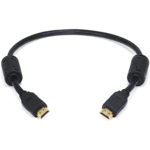 Monoprice 4K High Speed HDMI Cable – HDMI 2.0, 4K@60Hz, HDR, HDR10, Dolby Vision, 18Gbps, YUV 4:4:4, 28AWG, with Ferrite Cores, 1.5 Feet, Black(1.5 feet)