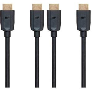 Monoprice 8K Ultra High Speed HDMI Cable – HDMI 2.1, 8K@60Hz, 4K@120Hz, 48Gbps, HDR, VRR, 15ft, Black-Pack of 1(Pack of 2)