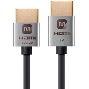 Monoprice HDMI High Speed Active Cable – 6 Feet – Black, 4K@60Hz, HDR, 18Gbps, 36AWG, YUV 4:4:4 – Ultra Slim Active Series(Silver)