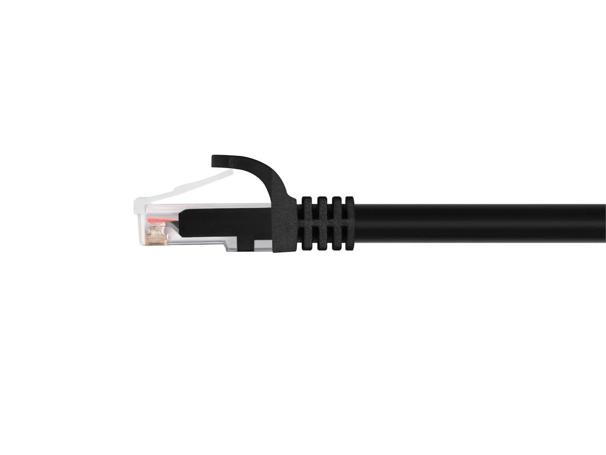 imageMonoprice 109799 Flexboot Cat6 Ethernet Patch Cable Network Internet Cord RJ45 Stranded 550Mhz UTP Pure Bare Copper Wire 24AWG 7ft Black1
