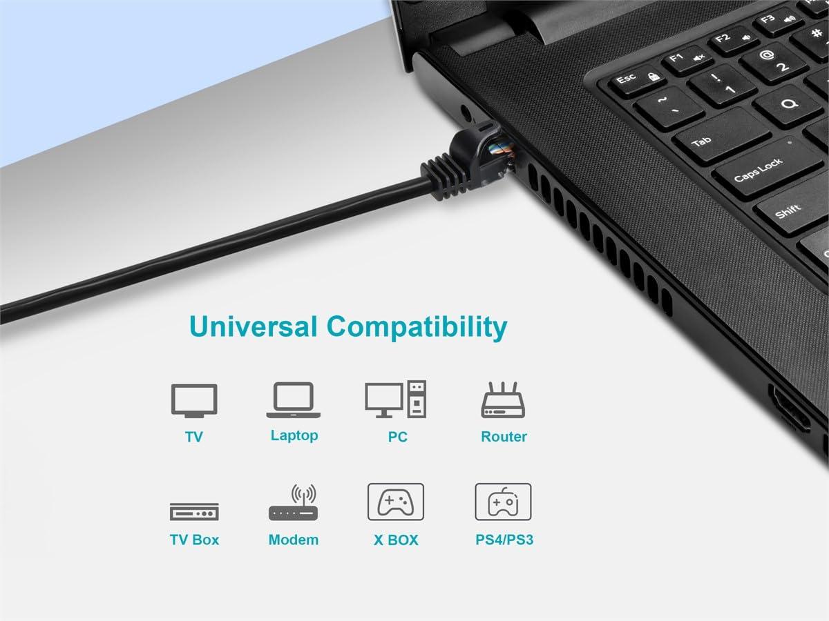 imageMonoprice 109799 Flexboot Cat6 Ethernet Patch Cable Network Internet Cord RJ45 Stranded 550Mhz UTP Pure Bare Copper Wire 24AWG 7ft Black1