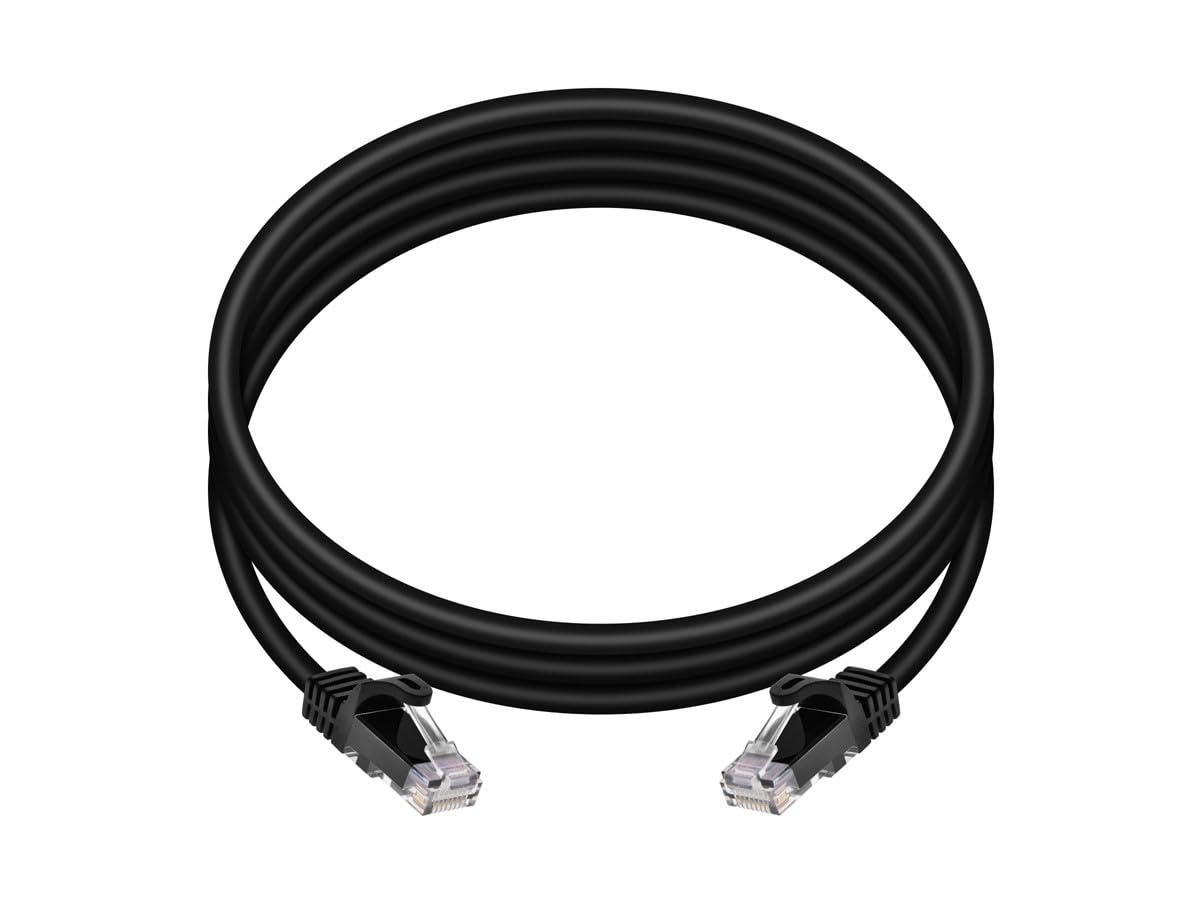 imageMonoprice 109799 Flexboot Cat6 Ethernet Patch Cable Network Internet Cord RJ45 Stranded 550Mhz UTP Pure Bare Copper Wire 24AWG 7ft Black1