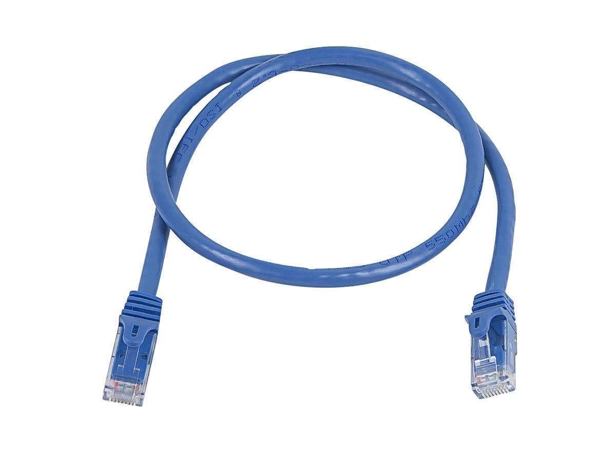 imageMonoprice Cat6 1ft Blue 12Pk Patch Cable UTP 24AWG 550MHz Pure Bare Copper Snagless RJ45 Flexboot Series Ethernet Cable1