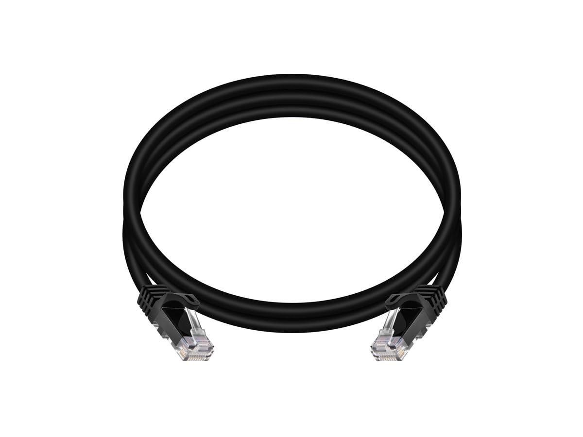imageMonoprice Cat6 5ft Black Patch Cable UTP 24AWG 550MHz Pure Bare Copper Snagless RJ45 Flexboot Series Ethernet Cable12