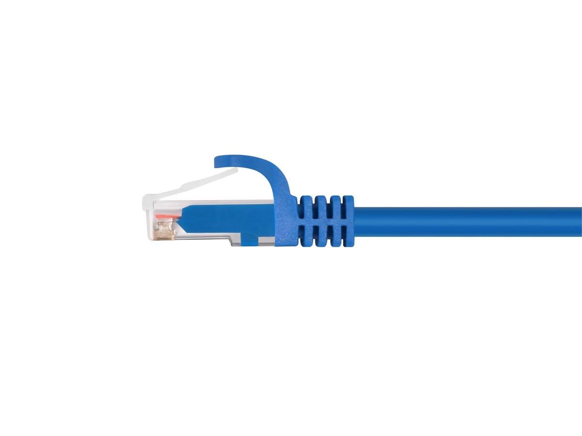 imageMonoprice Cat6 6in Blue 12Pk Patch Cable UTP 24AWG 550MHz Pure Bare Copper Snagless RJ45 Flexboot Series Ethernet Cable1