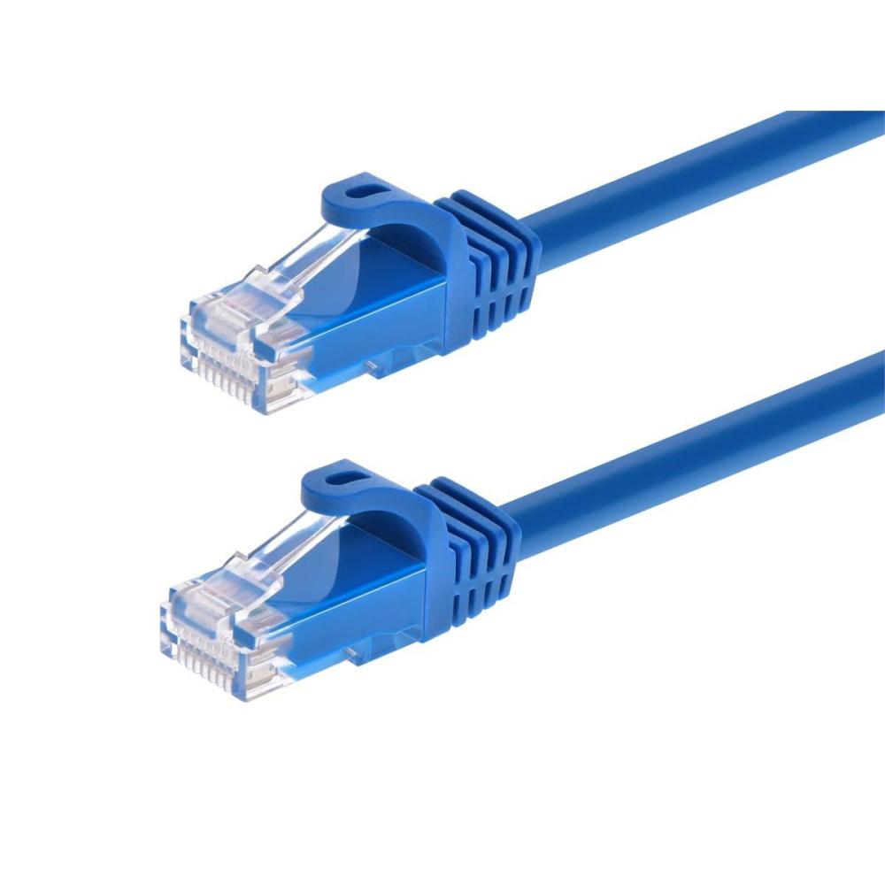imageMonoprice Cat6 6in Blue 12Pk Patch Cable UTP 24AWG 550MHz Pure Bare Copper Snagless RJ45 Flexboot Series Ethernet Cable1
